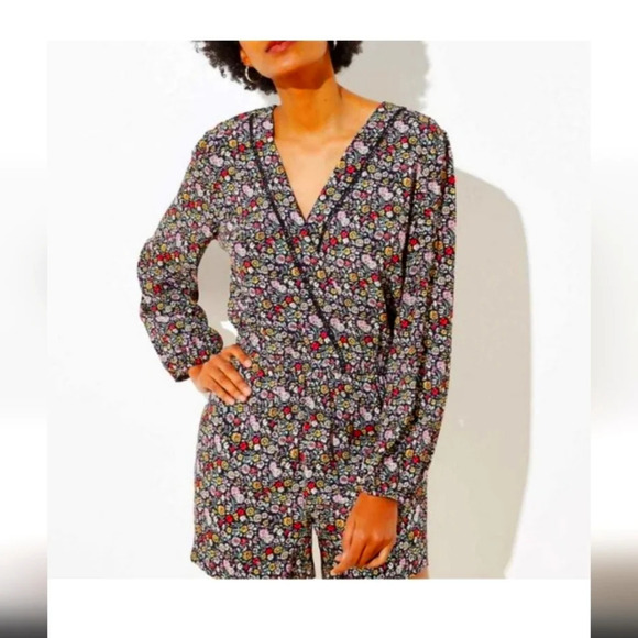 LOFT Floral Romper - XS - Picture 1 of 6